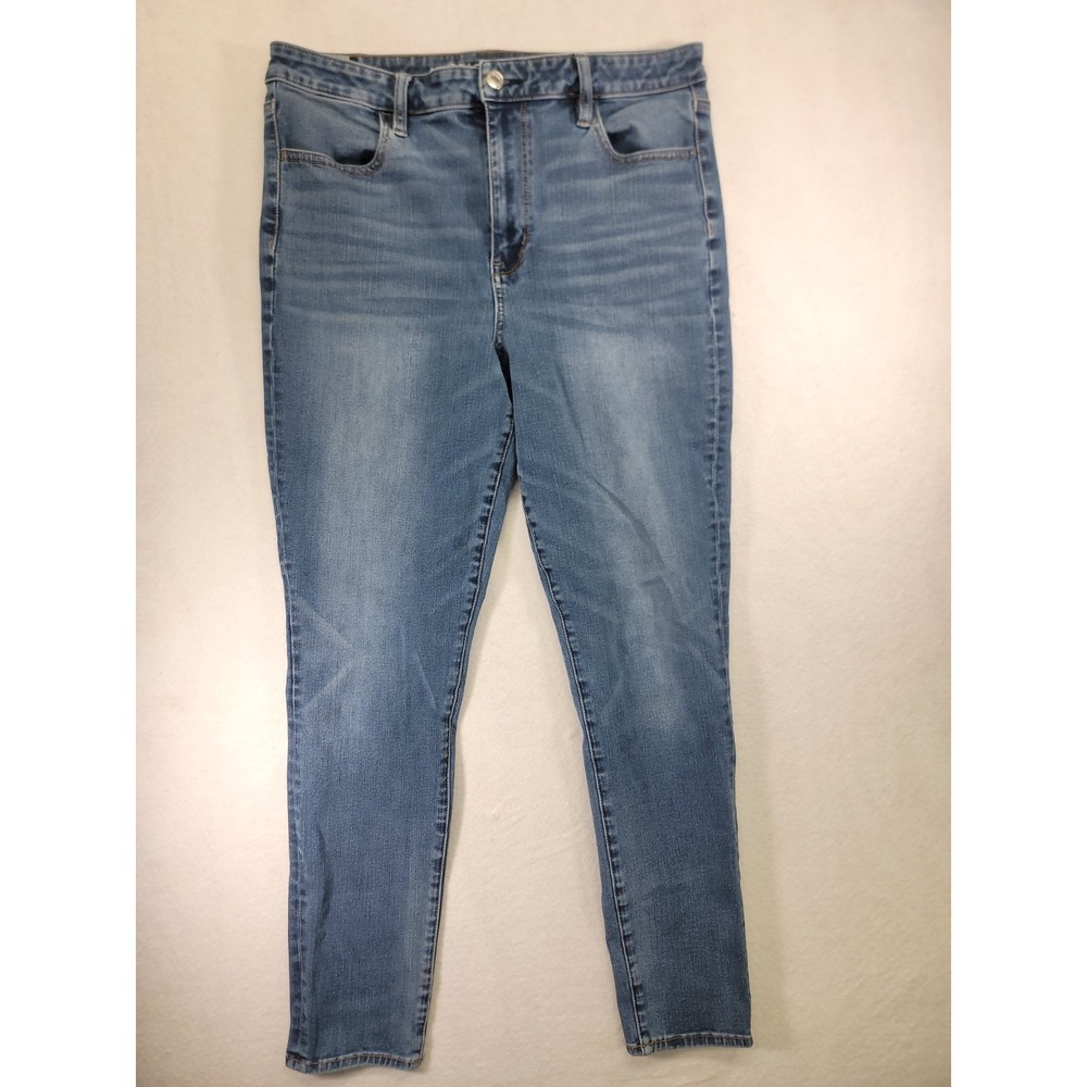 American Eagle 360 Next Level stretch jeans: Super Hi-Rise jegging Womens 14 Reg